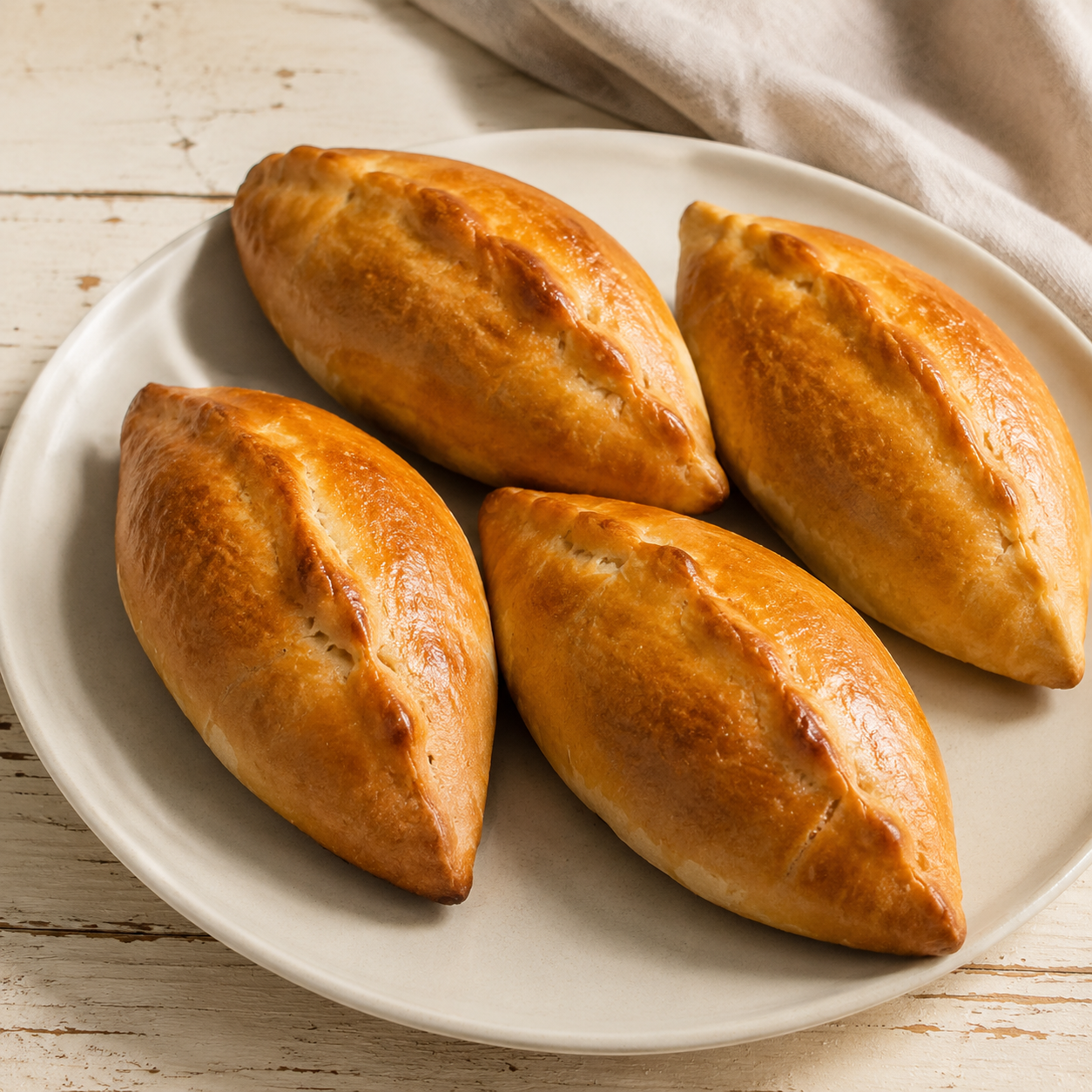 Cabbage Pirozhki (Mini Pies with Cabbage), 4 pieces