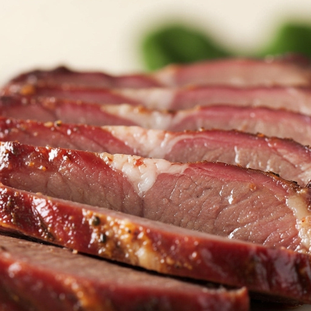 Hot smoked pork briskets, ~1.5 lb