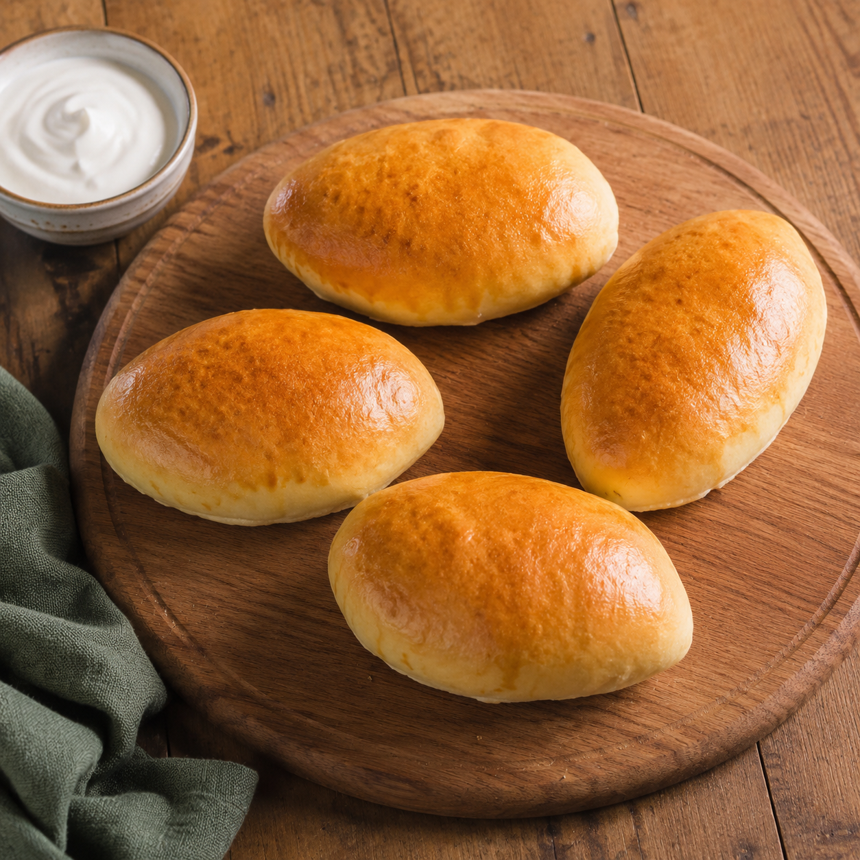 Meat Pirozhki (Mini Pies with Beef), 4 pieces