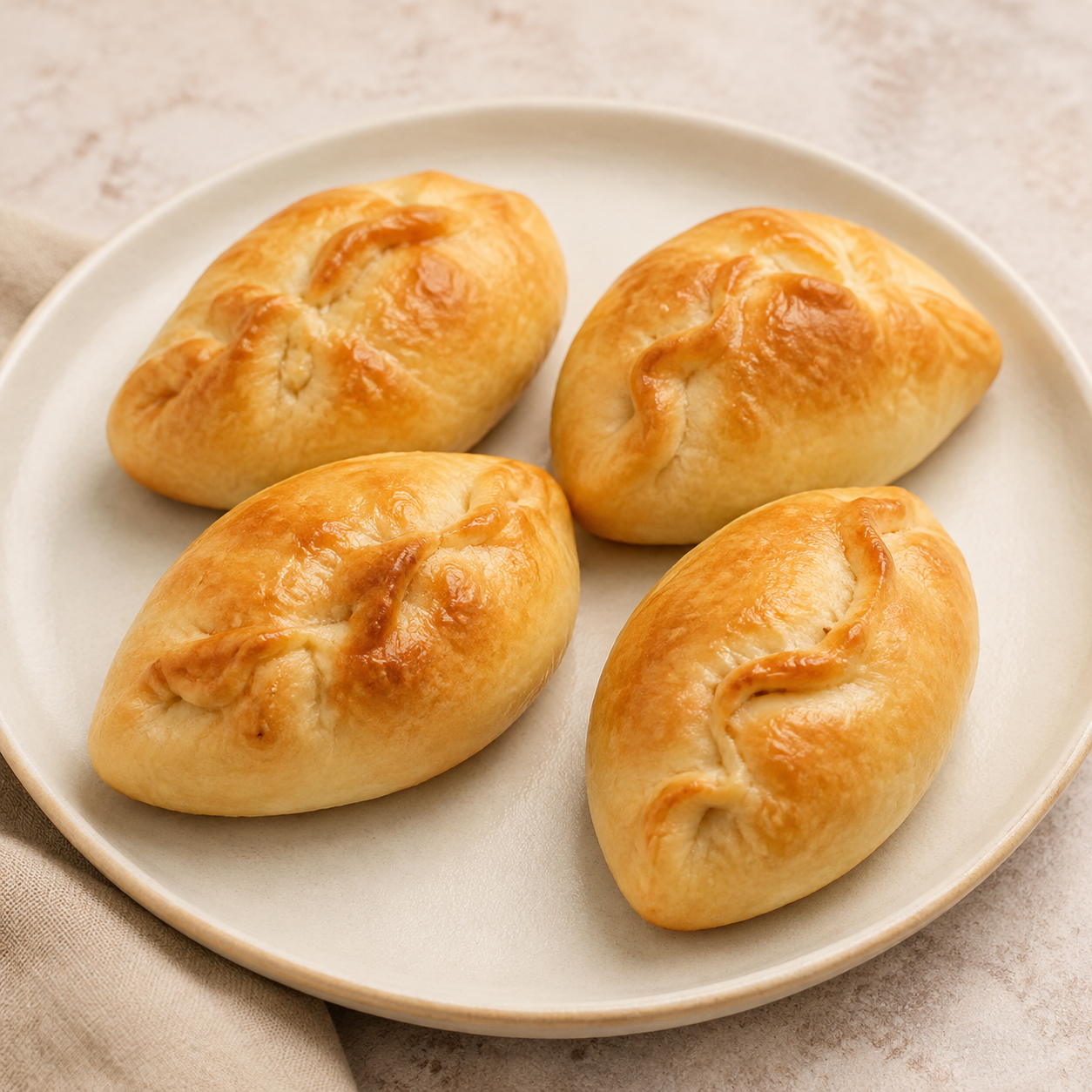 Potato Pirozhki (Mini Pies with Potato), 4 pieces