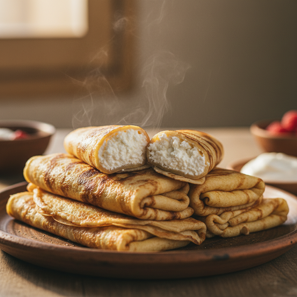 Soft Cheese-Filled Crepes (Blini), 5 pcs (frozen)