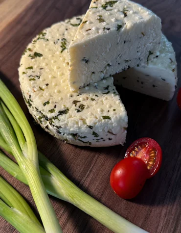 Adyghe cheese with herbs and garlic